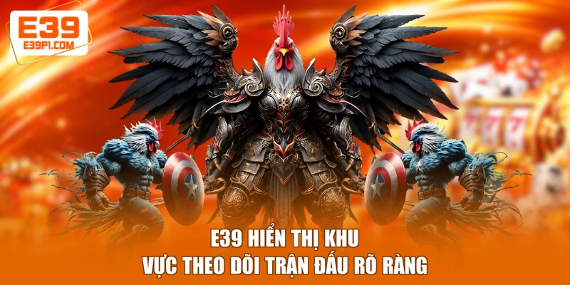 E39 hiển thị khu vực theo dõi trận đấu rõ ràng